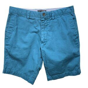 Banana Republic Mens Casual Chino Shorts Size 31 Blue Flat Front Pockets Summer